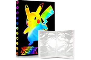 QIFAENY Classeur Carte, Album pour Cartes à Collectionner, Titulaire Porte Cartes 4 Poche, Livre de Protection Cartes, 30 Pages Capacité de 240 Cartes(HSY-PIKA-A1)