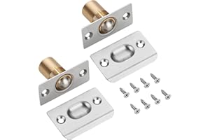 SHUXIA 2 Sets Ball Door Catches for Internal Doors,Roller Ball Door Catches,Adjustable Ball Latches Spring Ball Bearing Door Catch for Cupboard Closet Top,Pantry Door Latch Invisible Cupboard Closure