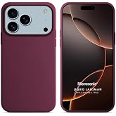 Microsonic Apple iPhone 17 Pro i&ccedil;in Kılıf Liquid Lansman Silikon Bordo [iPhone 17 Pro ile Uyumlu Kılıf - Bordo]