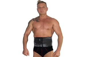 BODYPERFECT Fascia ernia ombelicale Pancera post operatoria Cintura post parto Elasticizzata A Strappo Altezza 20 Cm Made in Italy (Nero, S)