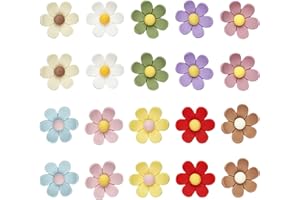 Comzantor 20 Pezzi 3D Calamite Frigorifero a Forma di Fiore, Magneti da Frigo Decorativi Colorati, Calamita Carino Colorate Decorative, per la Cucina Lavagne, Calendari, Ufficio 10 Colori, Grandi