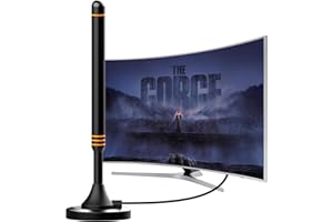 SZKALAK Antenna TV Interna Amplificata Potente Facile Installazione, Long Range Reception Antenna TV Portatile Support 4K 1080p VHF UHF DVB-T/DVB-T(Orange)