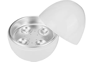 YUUGAA Horno de caldera de huevos para microondas, hervidor de huevos para hervidor de microondas para 4 huevos Utensilios de cocina para el hogar Accesorio de cocina