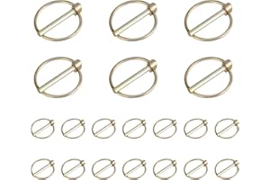 SHENGYIG Lot de 20 Goupilles Pliantes en Acier Galvanisé 5,8 x 45 mm - Goupilles de Sécurité avec Anneau de Retenue pour Tracteurs, Camions et Equipements Agricoles - Conception Pliable pour Tuyaux et Machines