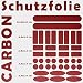 Produktbild FAHRRAD Rahmenschutz Folie Schutz Aufkleber Rahmen MTB 40 teilig Carbon rot