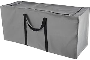 FiNeWaY Christmas Tree Decoration Lights Zip Up Sack Storage Bag Organiser For Upto 7ft Xmas Trees - Stores Ribbon Tinsel Wreath Stocking Lights Bow Tags, Gift Wrap Paper Tidy Grey