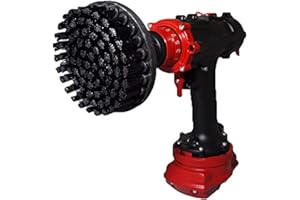 Kornely™ Brosse de Perceuse Premium- Ultra Rigide, Noire, 13cm. Nettoyeur Professionnel à Puissance. Ne Raye Pas Les Surfaces. Convient pour Nettoyer Les Grills, Pierres, Briques, Carreaux Extérieurs