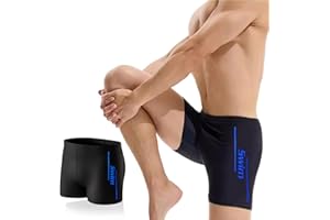 RRICHH Herren-Badehose, schnell trocknende, atmungsaktive Boxershorts für Herren, Badeshorts mit Kordelzug zum Schwimmen, Surfen, Tauchen und Wassersport, 80–100 kg