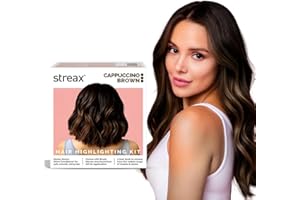 Streax Hair Colour Highlight Kit | Brown Hair Colour, Cappuccino Brown - Pack of 1 I Enriched with Walnut & Argan Oil I Hair Colour for Women | Rich, vibrant, Easy to use, DIY Application