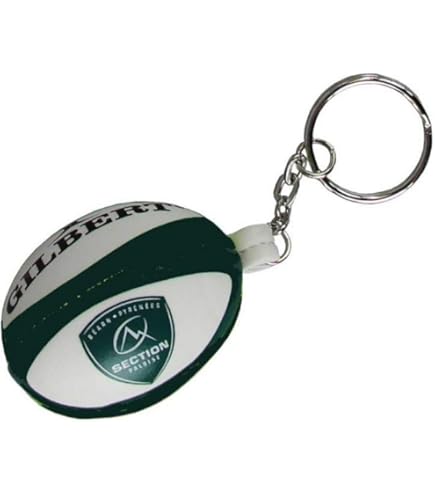 Porte-Clés Gilbert Rugby – Ballon LYON / LOU Rugby – Fabriqué En France ! (Porté)