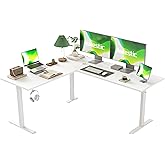 Agilestic L-förmig Höhenverstellbarer Schreibtisch, 160 x 140 cm Schreibtisch Höhenverstellbar Elektrisch, Eckschreibtisch Er