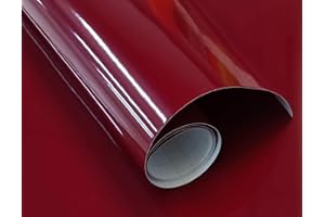 GOYAPRINT Carta Adesiva per Mobili Rosso Scuro 40x300 cm Pellicola Adesiva Lucida per Parete Cucina Porta Finestra Vinile Rivestimento Decorativo (40x300 cm, Rosso Scuro)
