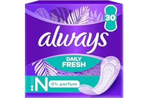 Always Daily Fresh Protège-Slips Normal 30 Unités, 0% de parfum, Pour ne sentir rien d’autre que fraîcheur et protection