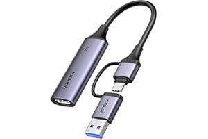 UGREEN Tarjeta de Captura de Video HDMI 4K 30Hz a USB A USB C 3.0 2K 30Hz 1080P para Streaming Grabación de Juegos y Transmisión en Vivo Compatible con Quest 3 Switch 2 PS5 PS4