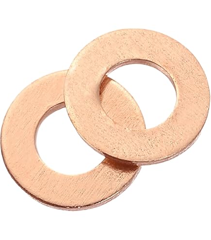 Platte ring.Koper platte ring M13 afdichting pakking binnendiameter 13 mm afdichtring dunne plaat T3 rood koperen ring, stevig en duurzaam ( binnendiameter: 13x25x1 (20 stuks)) (Size : 13x18x1 (50pcs