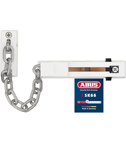 Chaîne De Sécurité Pour Porte D'Entrée ABUS SK69 - En Acier, Sécurité Enfants, Convient Portes Gauche/Droite - Laiton