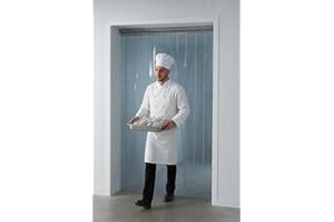 STRIP CURTAINS DIRECT Super Polar PVC Strip Curtain Kit - Ideal for Sub Zero Coldstore/Freezer (1m x 2m) - Freezer Butcher Coldstore Walk-in Freezer Industrial Curtain