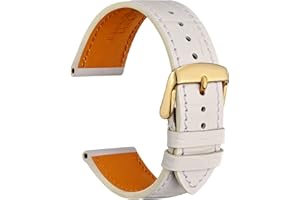 WOCCI Correas Reloj Piel Italiana, Grano de Cocodrilo, Elige Color y Ancho 14mm 18mm 19mm 20mm 21mm 22mm