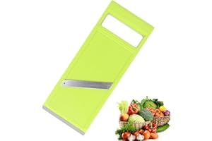 JNGTKL Potato Slicer,1 Pcs (27.3×10.8×2.2cm) Vegetable Slicer, Portable Vegetable Chip Maker, Food Chopper Kitchen Chopper with Ergonomic Handle, for Potatoes, Carrots, Etc(Green) ﻿