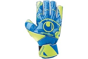 Uhlsport Radar Control Soft SF Junior Gants de gardien de but Mixte Adulte, Bleu/Jaune Fluo/Noir