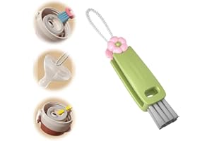 ‎JERPSEN 3-in-1-Becherdeckel-Reinigungsbürste, Flaschendeckelbürste, multifunktionale Spaltreinigungsbürste, Wasserflaschen-Reinigungsbürsten-Set, geeignet für Verschiedene Tassen und Flaschen (Grün)