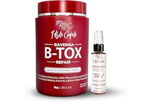 I Belli Capelli Ravenna Hair Straightening Kit – Repair Hair B-tox & Repair Oil – Anti-Frizz, Intense Hydration, Shine – Formaldehyde-Free – B-otox Hair Treament For All Hair Types (2-Pack)