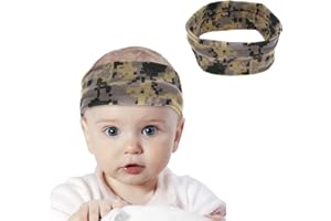 UTEFIF 2 fasce per capelli per bambine, in 100% cotone, per Newborn Infant Toddle, graziose fasce elastiche per capelli