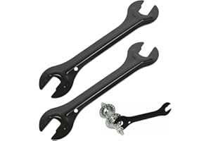 WANGENPING 2 klucze do piasty rowerowej, 13/14/15/16 mm, klucz do pedałów z otwartym końcem, klucz do piasty roweru ze stali węglowej, do narzędzi do naprawy roweru, kolor czarny