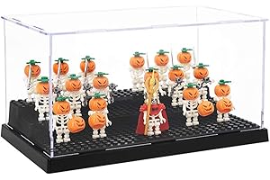 Tingacraft Vitrine Acrylique (24 x 14 x 12 cm) Boîte pour Minifigurine, Noir
