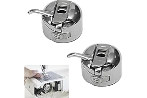 Zerquell 2 Pezzi Universale Capsula Porta Spolina Macchina Cucire, Bobina per Macchina da Cucire, Compatibile con Sistemi di Caricamento Frontale Classe 15, per Singer Rother Necchi PFAFF Juki Lidl