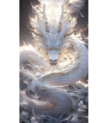 DPHERO DIY Drache Diamant Painting Bilder Für Erwachsene Kinder,5D Zeichentrickfilm Diamond