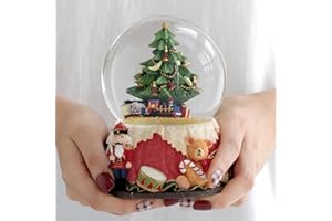 LOVE FOR YOU Gift Wrapped Nutcracker Christmas Tree Music Box Color Lights Xmas Train Musical Snow Globe for Girls and Boys Baby Kids Daughter Mom Granddaughter Grandma Sisters Women Presents Gifts