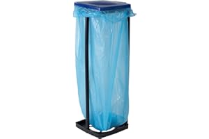 Top Star Porte Sac pour Poubelle, Couleurs Assorties (Bleu / Rouge), 28 x 32 x 87 cm