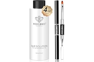 Modelones Polygel Slip Solution Kit 120 ml z dwoma końcówkami, poly żel antypoślizgowy do paznokci akrylowych, zestaw do przedłużania paznokci