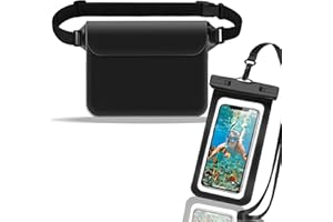HundoPony Travel Essentials for Women Men Waterproof Phone Pouch IPX8 Universal Case Dry Bag Phone Protector Compatible with iPhone 15 14 13 12 Pro Max Samsung Up to 7" Beach Kid Accessories 2 Pcs