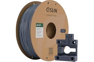 eSUN Super Wytrzymały Włókno PLA 1,75 mm, Włókno do Drukarek 3D PLA-ST, Dokładność Wymiarowa +/- 0,05 mm, Szpula 1kg (2,2 LBS) Włókno do Drukowania 3D do Drukarek 3D, Szary