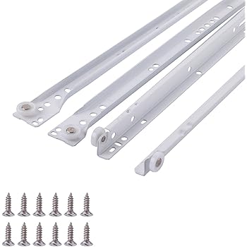 Pack Of 2 Merriway Bh00332 Drawer Slides Glides Runners Cream