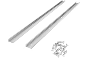 QWORK® 2 Pièces 800mm T-Track T-Slot en Aluminium, Rail à Onglet en T pour Scie à Table, Défonceuse et Outils de Travail du Bois