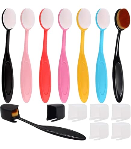 Pinceaux Colorés Et Palette D'artiste -12 Pinceaux - Pinceaux Poils Synthétiques - 10 Doigts