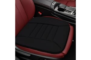 Xtremeauto Car Seat Cushion with 1.2-Inch Comfort Memory Foam – Pressure Relief Seat Pad with Breathable Mesh Cover & Non-Slip Base for Car, Van, Office, Home or Truck Universal Fit (Black)
