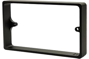 ALCHEMY COLLECTIVES 2-Gang 20mm Black Double Socket Spacer - Wall Box Extender for Tiled or Panelled Surfaces