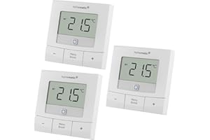 ‎HOMEMATIC IP Homematic IP Smart Home 3er-Set Wandthermostat (großes Display mit Tasten (3er-Set))
