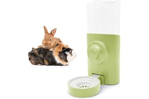 Norhogo Automatyczny dozownik wody dla królików, automat do picia dla królików, 600 ml, wisząca butelka na napoje, zające, świnki morskie, chomik, szynszyla, fretka, zielony, rozmiar uniwersalny