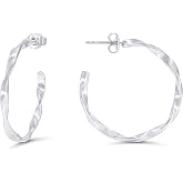925 Sterling Silver Hoop Earrings - Stylish and Elegant Silver Earrings for Women