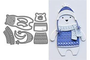 DzIxY Patchwork Orso di Natale Fustelle di Metallo per la Creazione di Carta Kit Goffratura Carta Die Cuts Set Scrapbook Stencil Forniture Modelli di Macchina