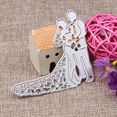 Amazingdeal365 Hochzeit Metall Form Schablonen Schneiden DIY Dekor Sammelalbum Karten Buchzeichen Lesezeichen als Geschenk für Freunde Geburtstag Kinder,Kindergarten Hobby Schule Handarbeit Unterricht usw. Ein tolles Geschenk! - 3