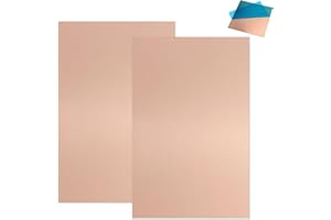 MIGUBIGU 2 pezzo Lamiera di Rame Puro 1 mm x 200 mm x 100 mm, Lastre di Rame per Incisione, Lattoneria, Lavorazione dei Metalli, Creazione di Gioielli, Gli Esperimenti Sui Circuiti Stampati