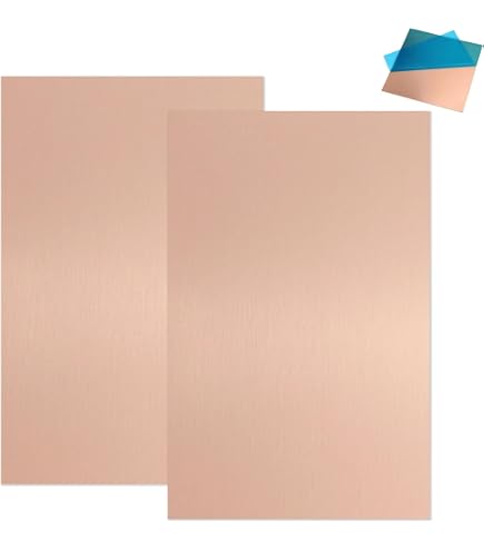 1PZ Piastra In Rame 99,99% Cu &ndash; 2mm X 100mm X 200mm &ndash; Lamiera Pura Per Fai Da Te