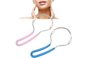 BRRNOO 2 Pcs Facial Hair Remover Spring Facial Hair Epilator Spring Face Hair Remover Manual Epilator Spring Facial Hair Roller Threading Epilator Tools