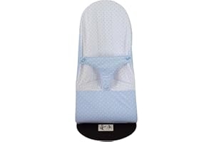 BORDA Y MÁS Housse réversible pour transat BabyBjörn Balance et Balance Soft. Plusieurs modèlles et couleurs disponibles. (Étoiles Bleu Ciel)